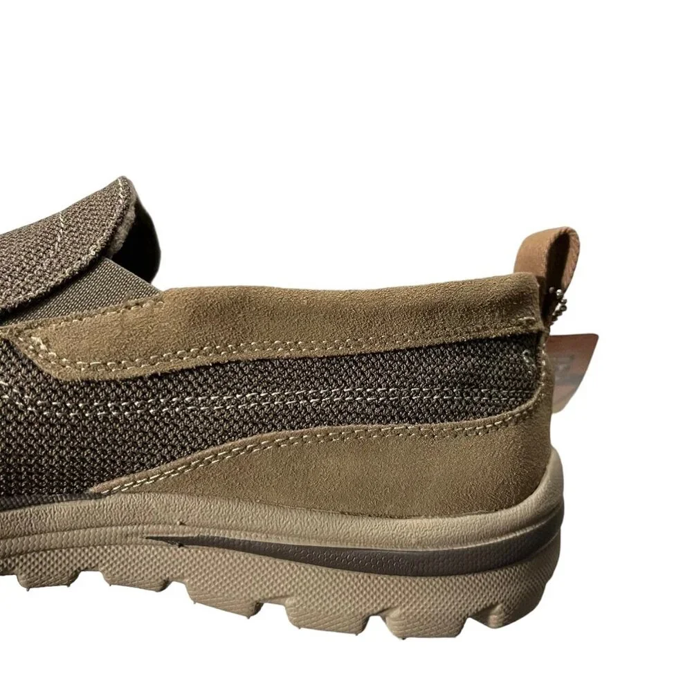 Skechers Men's Loafer Size 11.5 Tan Relaxed Fit Slip-on Shoe Memory Foam Footbed